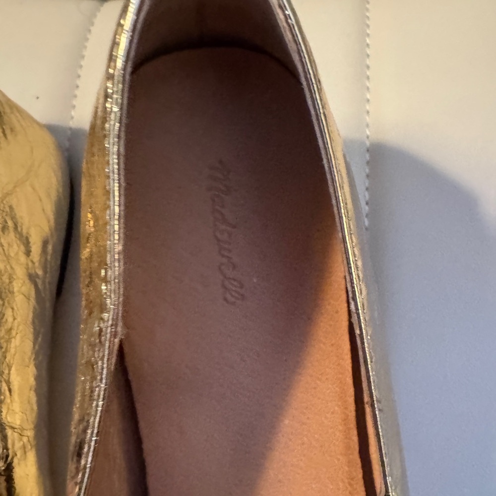 Madewell Gold Metallic Mary Jane Flats - Picture 5 of 7